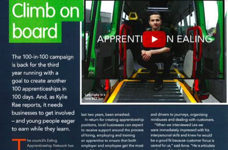 ECT apprenticeship featured in Around Ealing image